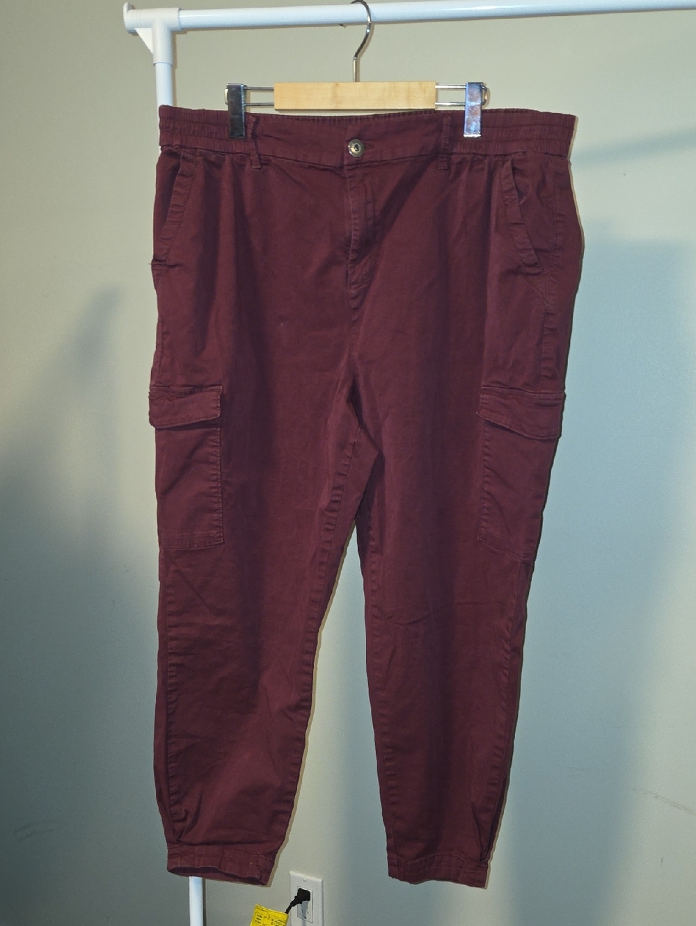PENN Women’s Burgundy Utility Pants – Size 2X – Stretch Cotton – Pull‑On Tapered